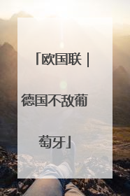 欧国联｜德国不敌葡萄牙